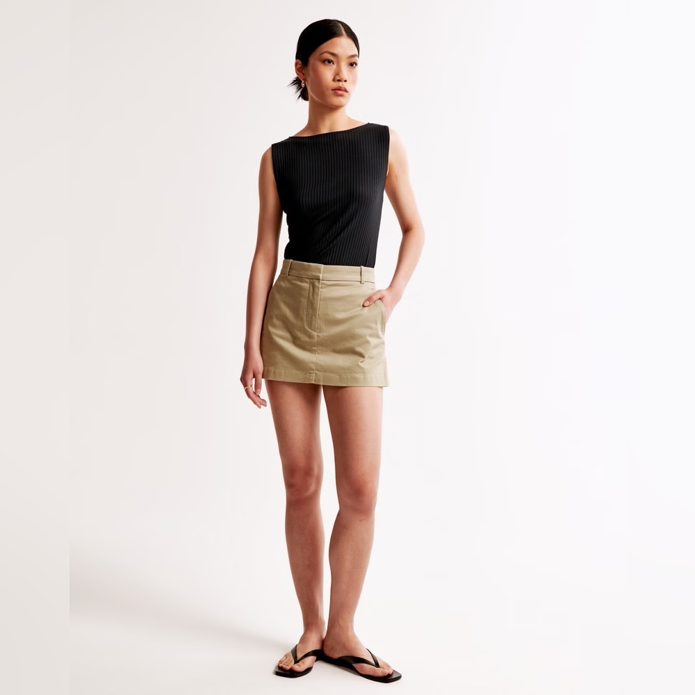 NWT abercrombie chino skort